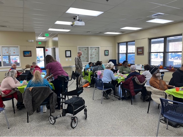 Senior group creating their Crafted Care project